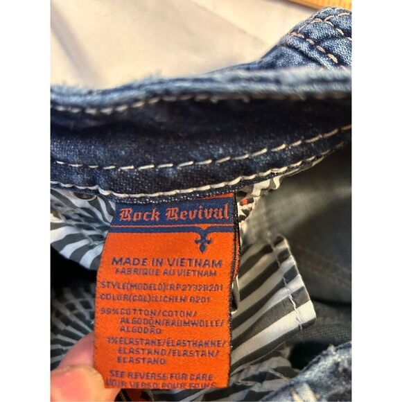 Rock Revival size 25 boot jeans Lichen 8201 denim - Picture 7 of 14